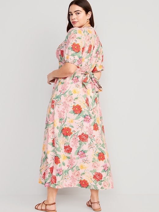 Image number 6 showing, Fit & Flare Linen-Blend Maxi Dress