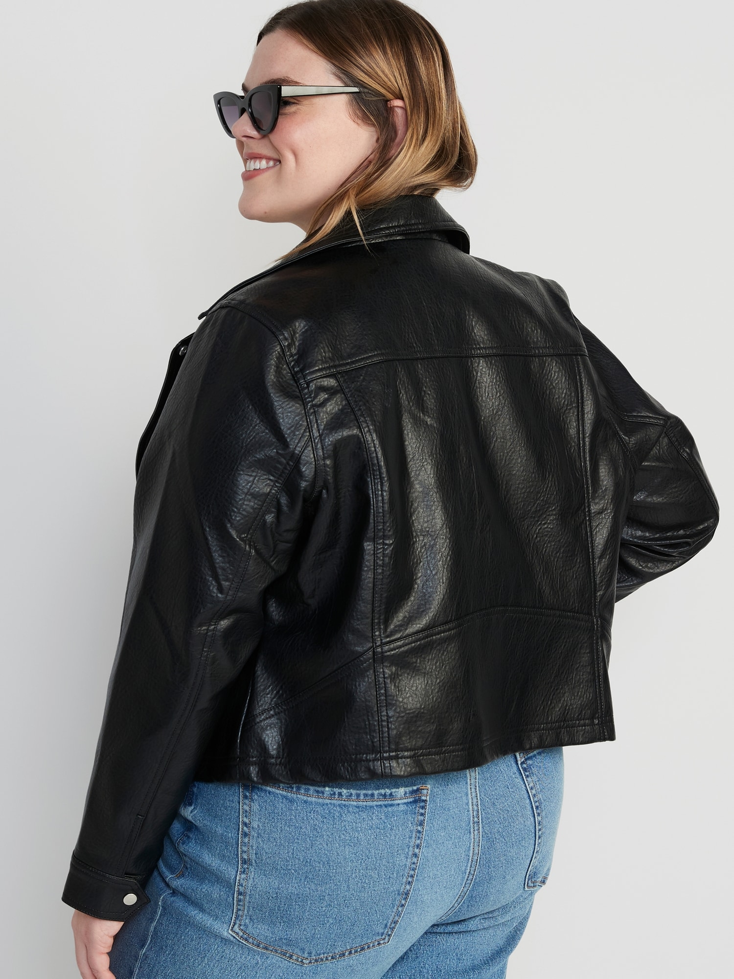 Wild Fable Women's Faux Leather Moto Jacket (XX-Large - Black), Black,  X-Large : : Clothing, Shoes & Accessories