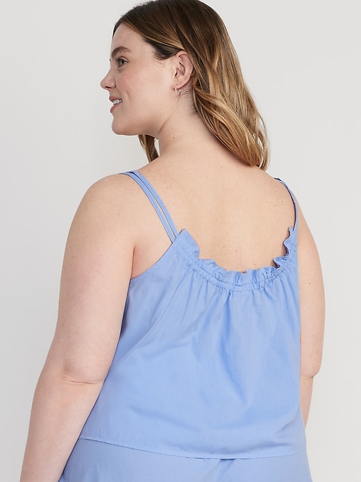 Image number 8 showing, Ruffle-Trimmed Double-Strap Cami Pajama Top