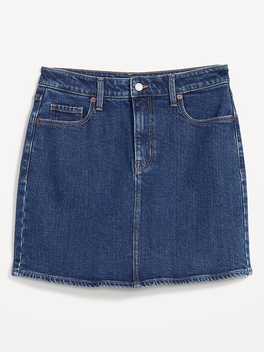 Image number 4 showing, High-Waisted OG Straight Mini Jean Skirt