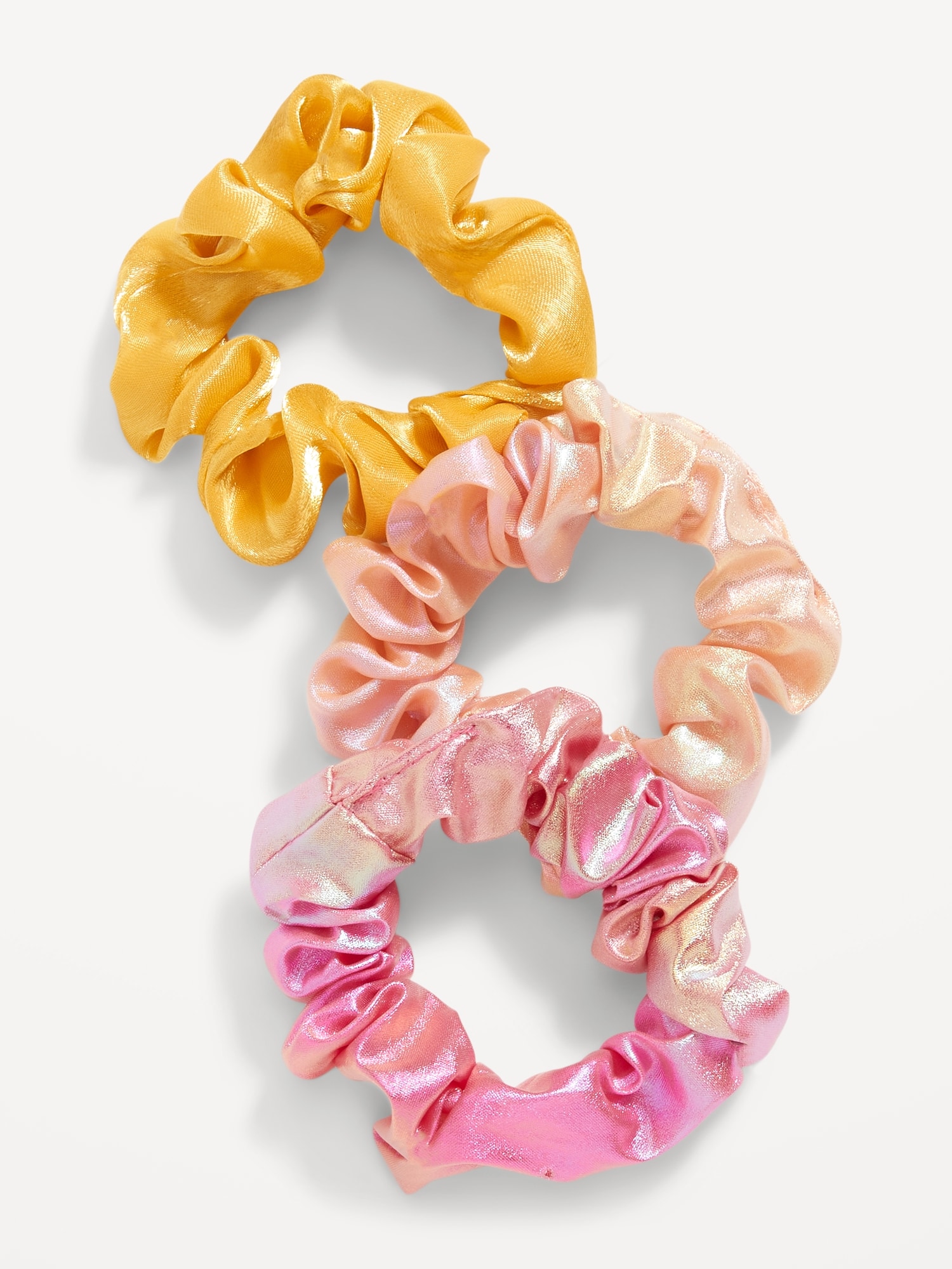 Old Navy Scrunchie Hair-Tie 3-Pack for Girls orange. 1