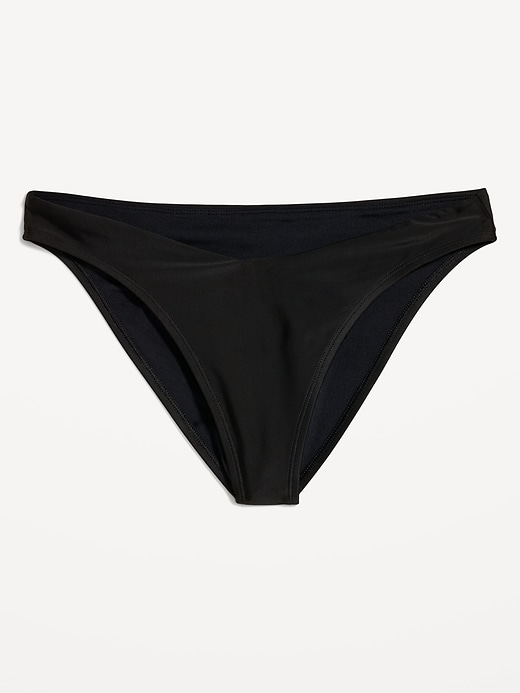 Image number 4 showing, Low-Rise V-Front French-Cut Bikini Swim Bottoms