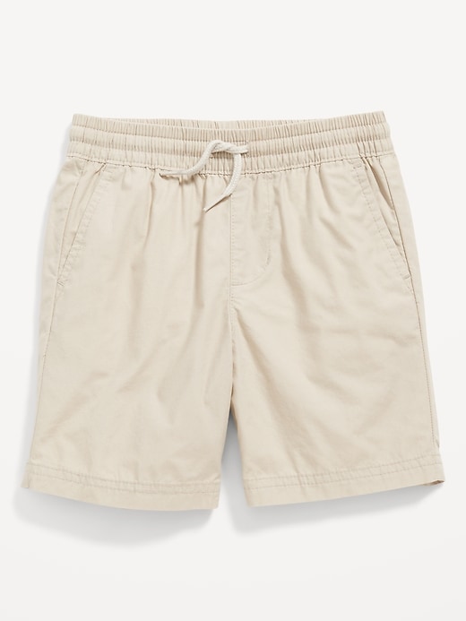 View large product image 1 of 1. Functional-Drawstring Poplin Shorts for Toddler Boys