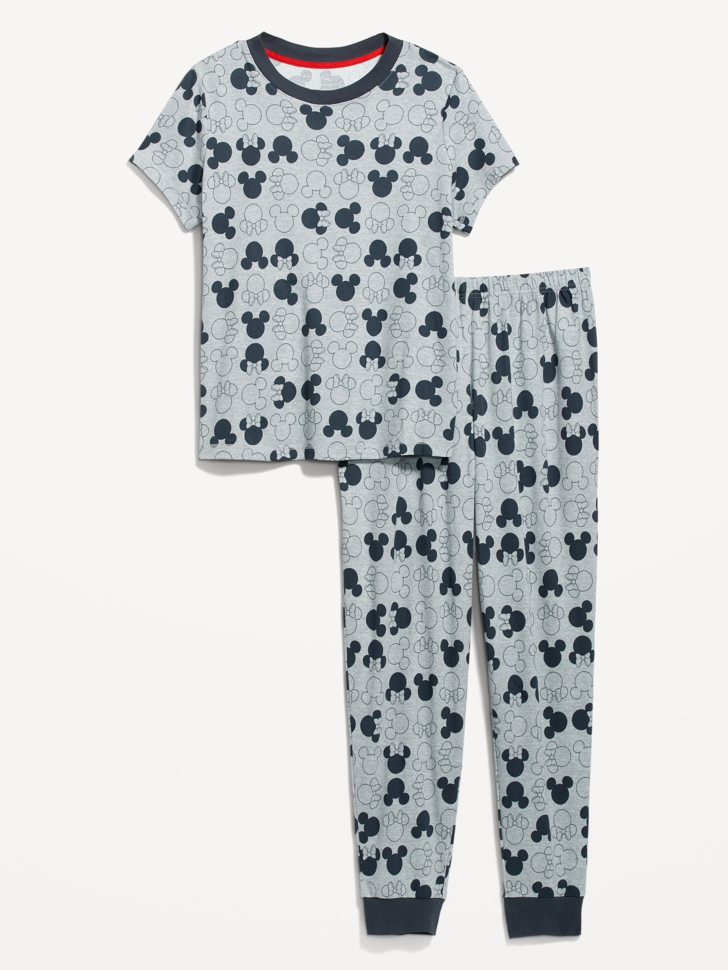 Disney Ladies Mickey Mouse Star 2 Piece Cozy Soft Pjs Pajama Set Grey XXL  New