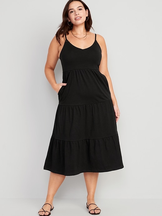 tiered midi dress old navy Short-Sleeve Tiered Midi Dress