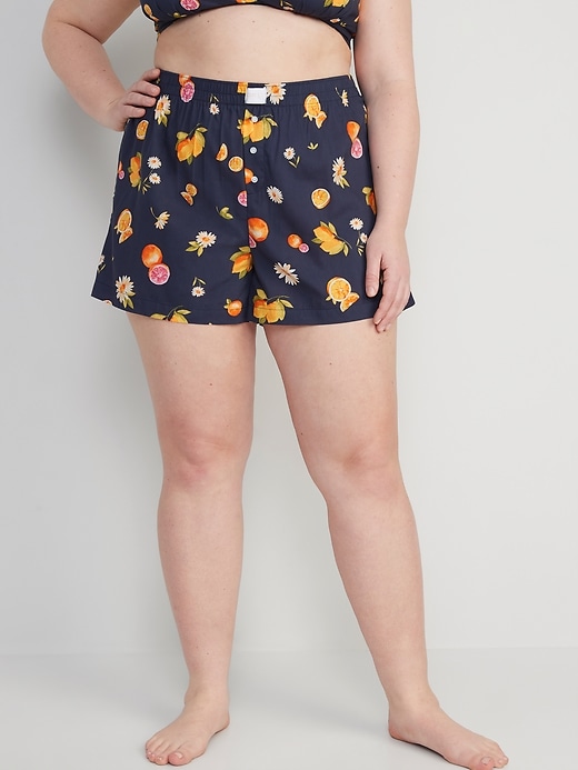 Image number 7 showing, Matching High-Waisted Printed Pajama Boxer Shorts - 3.5-inch inseam