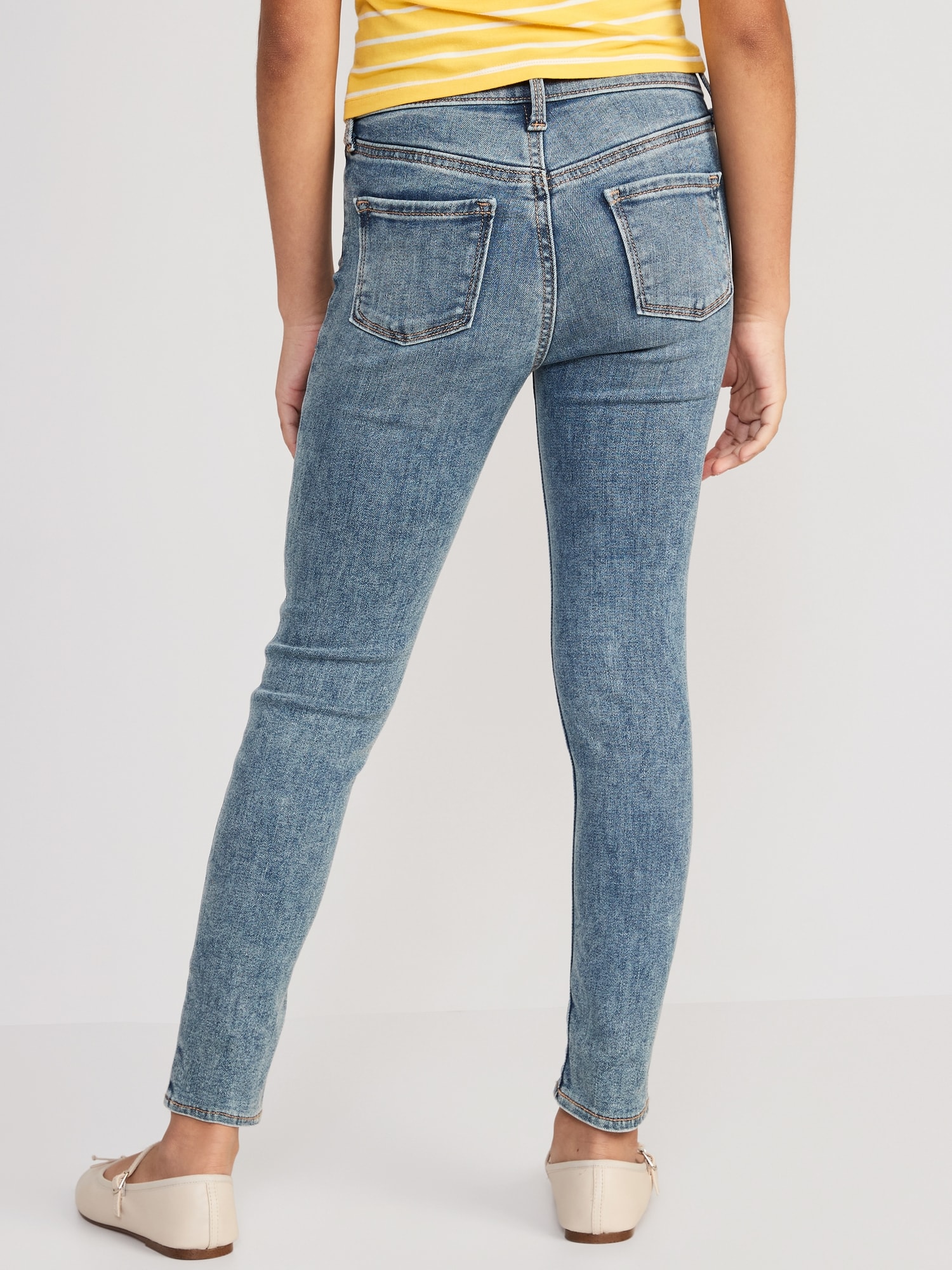 High-Waisted Rockstar 360° Stretch Ripped Jeggings for Girls | Old Navy