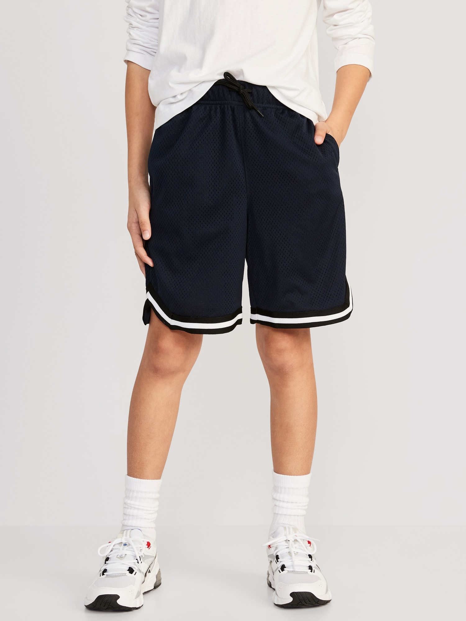 Mesh Basketball Shorts for Boys (At Knee)