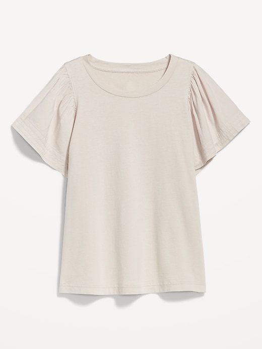 Image number 4 showing, Flutter-Sleeve Paneled T-Shirt