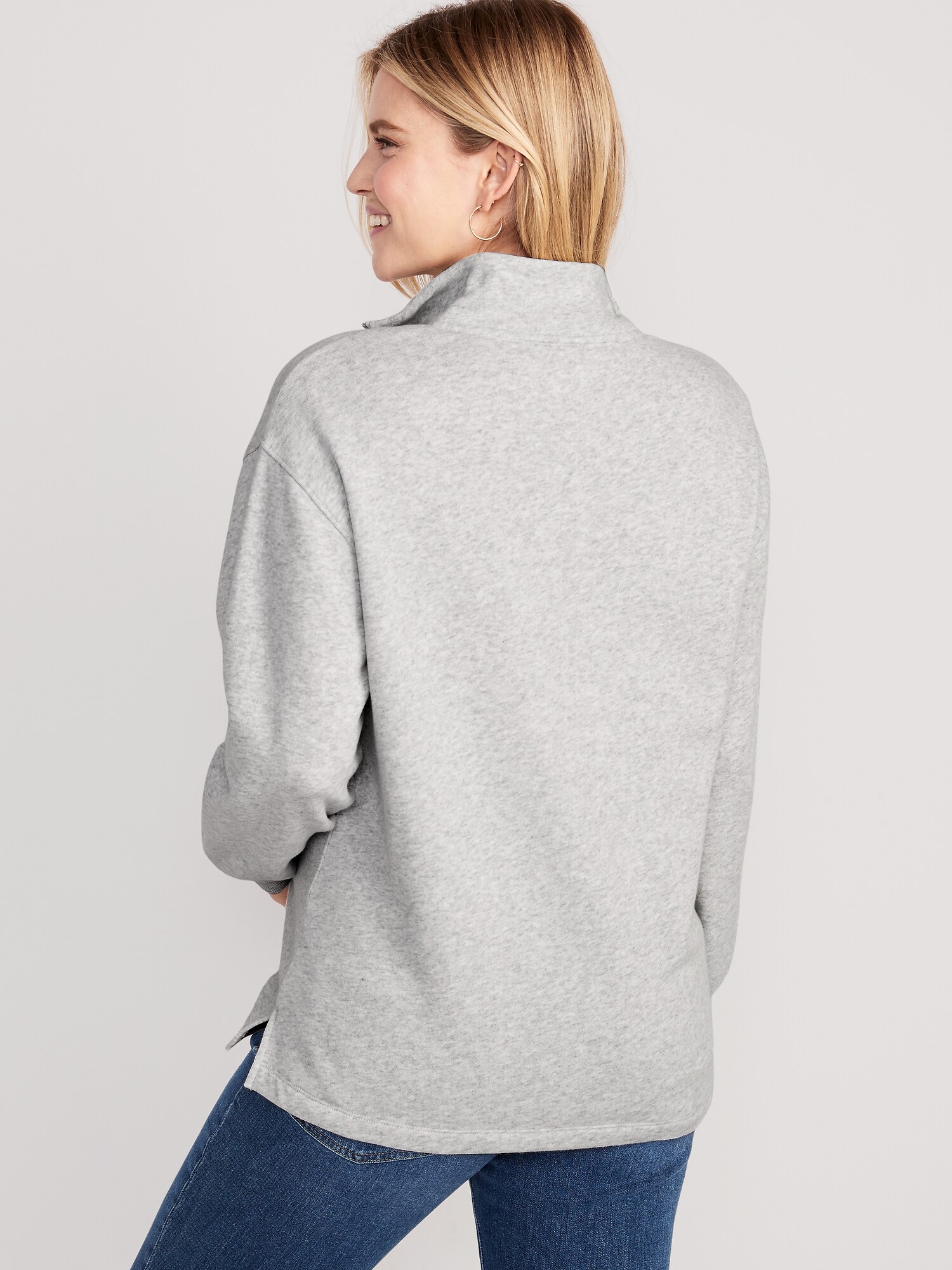 Maternity QuarterZip Pullover Sweatshirt Old Navy