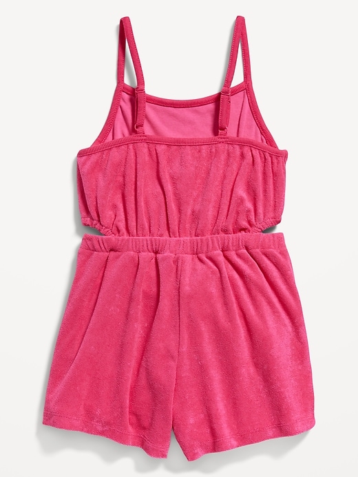 View large product image 2 of 2. Loop-Terry Side-Cutout Cami Romper for Girls