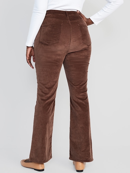 Image number 6 showing, Higher High-Waisted Cropped Velvet Flare Pants