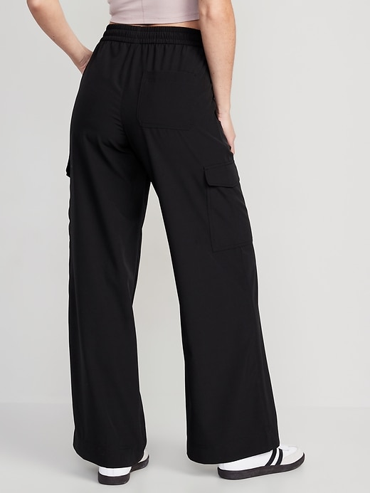 Image number 2 showing, High-Waisted StretchTech Wide-Leg Cargo Pants