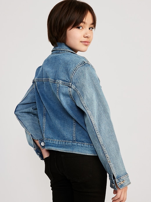 View large product image 2 of 2. Jean Trucker Jacket for Girls