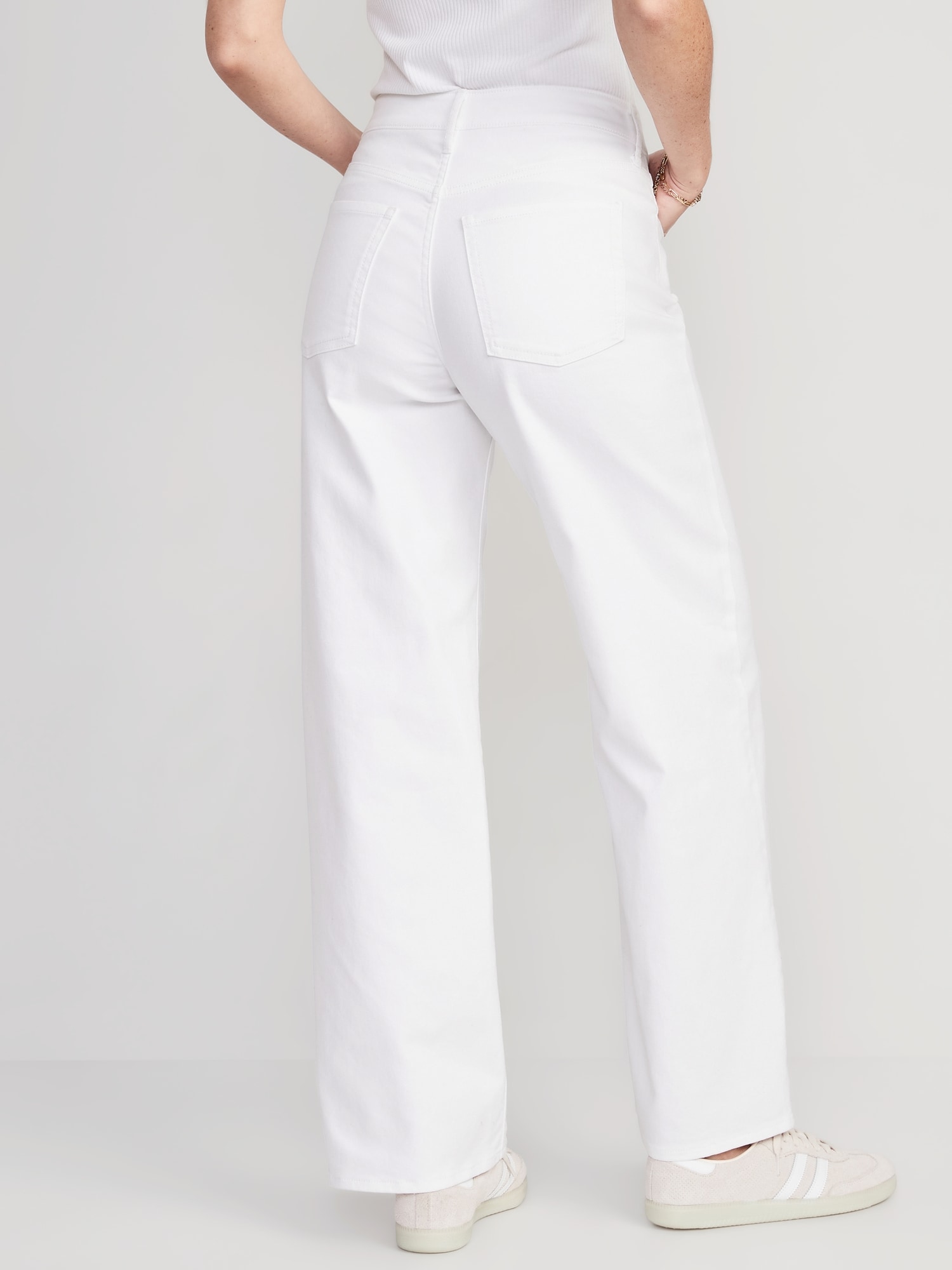 High-Waisted Wow White-Wash Wide-Leg Jeans for Women | Old Navy