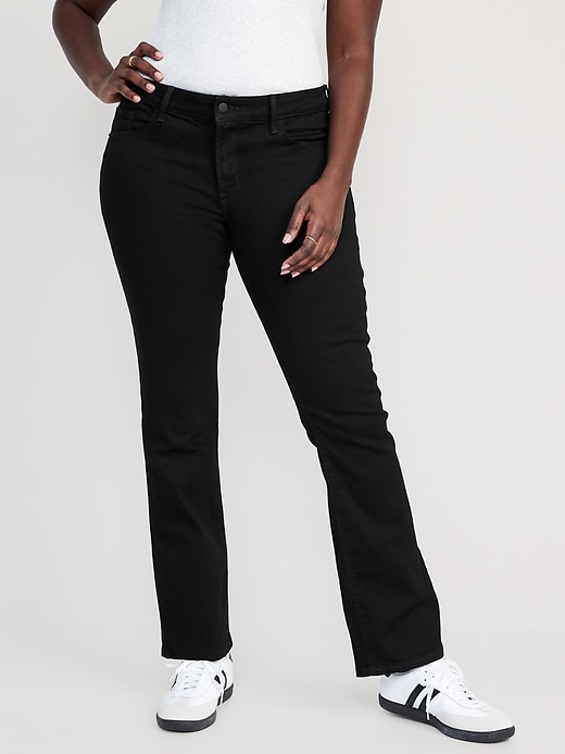 Image number 5 showing, Mid-Rise Kicker Boot-Cut Black Jeans