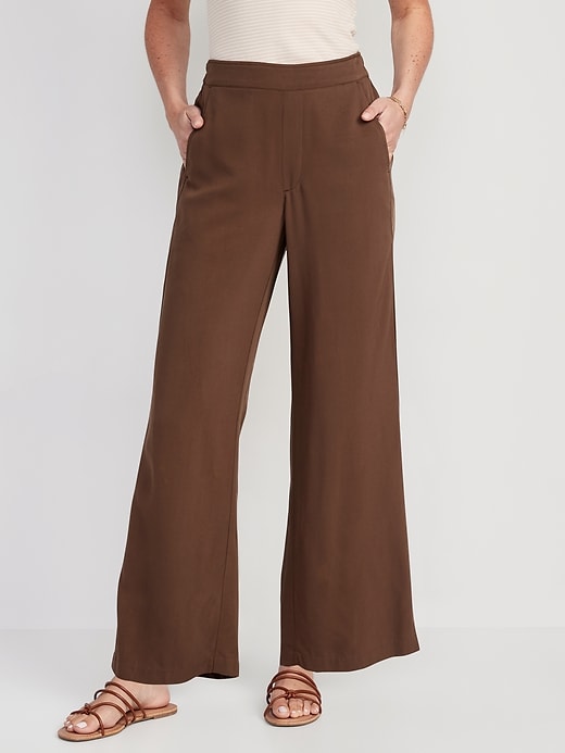 Image number 1 showing, High-Waisted Playa Wide-Leg Pants
