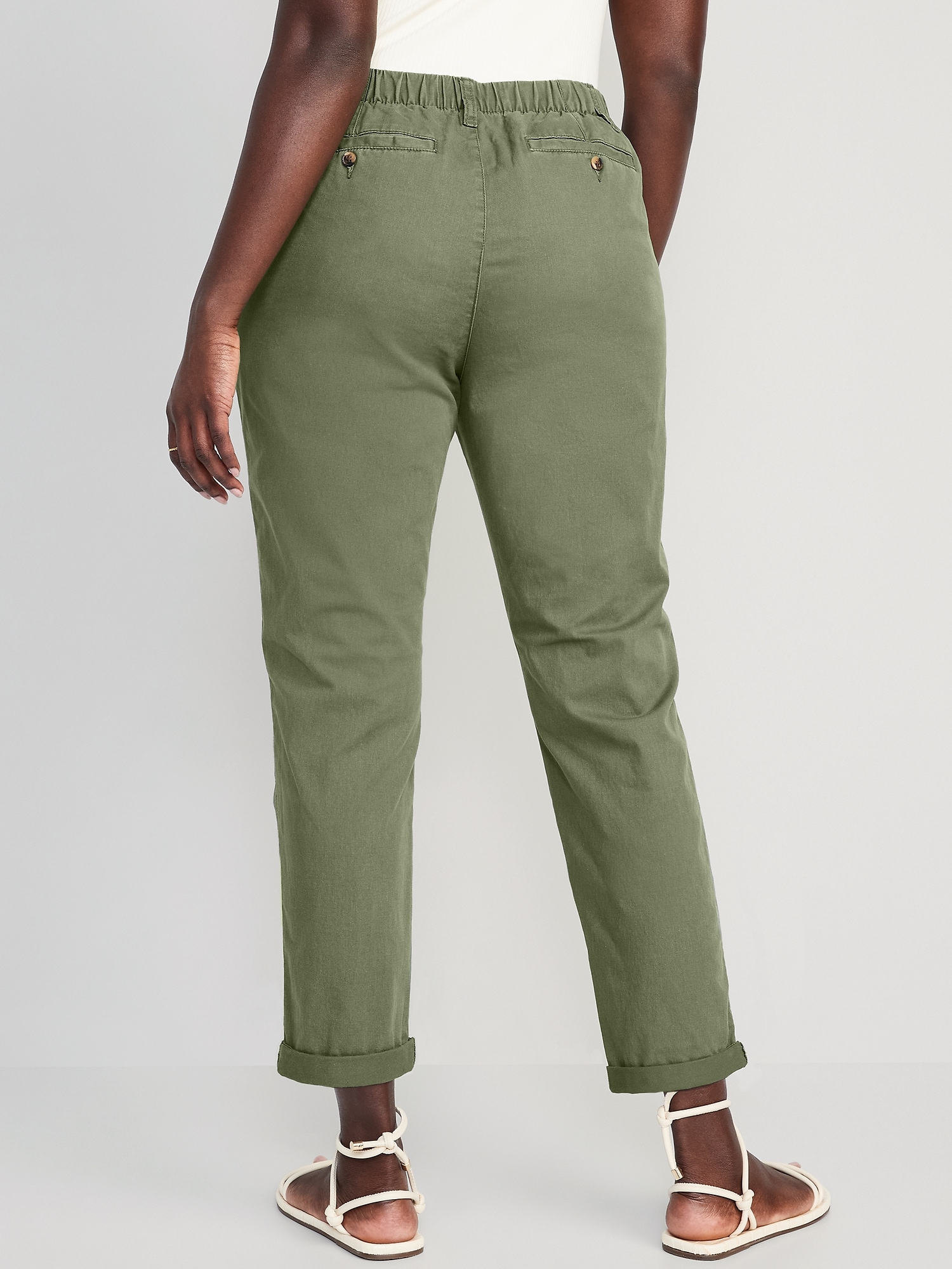 Old Navy Pants Womens 6 Low Rise Crop Zipper Hems Cargo Pockets