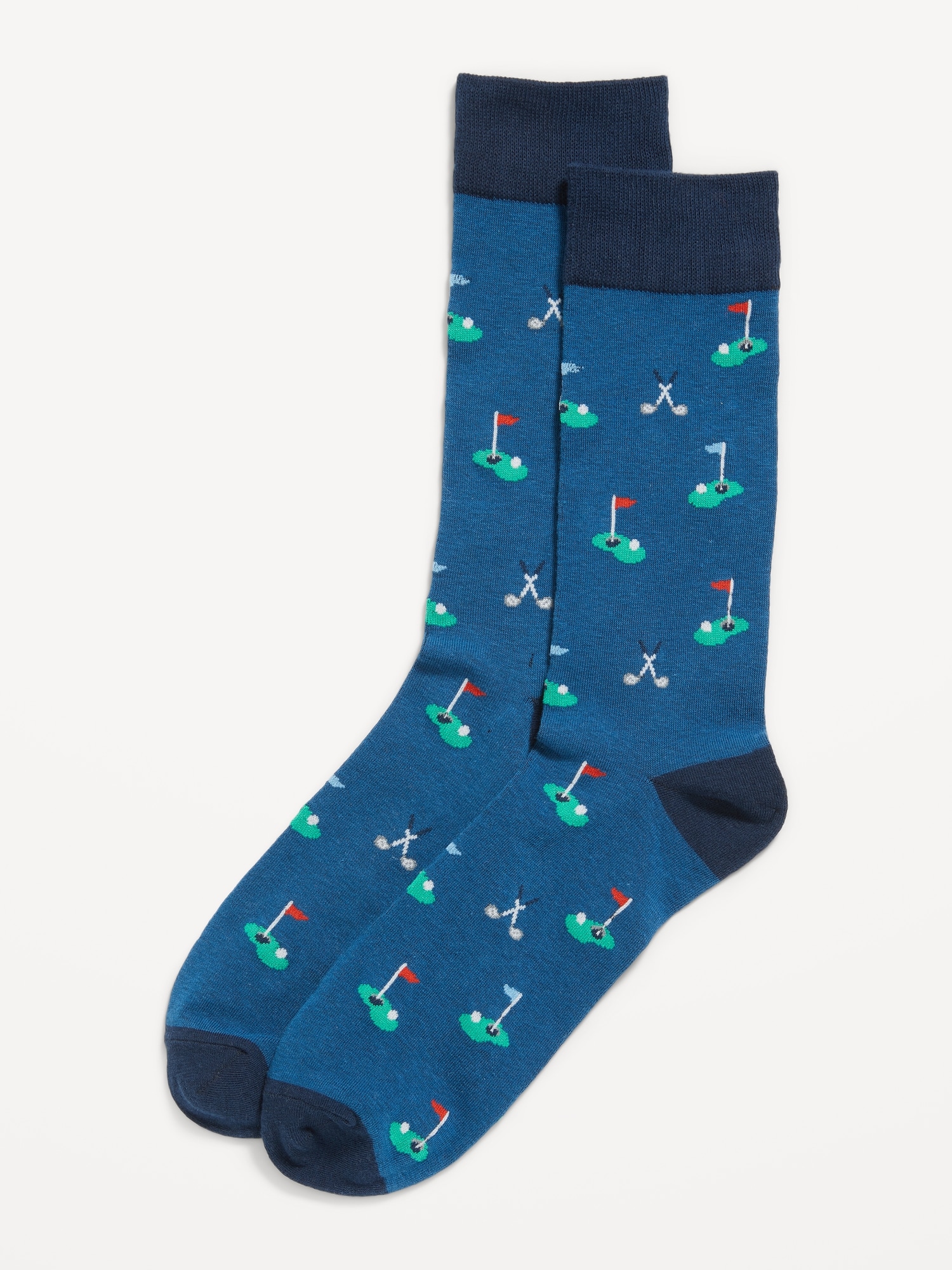 Old Navy Printed Novelty Statement Socks for Men blue. 1