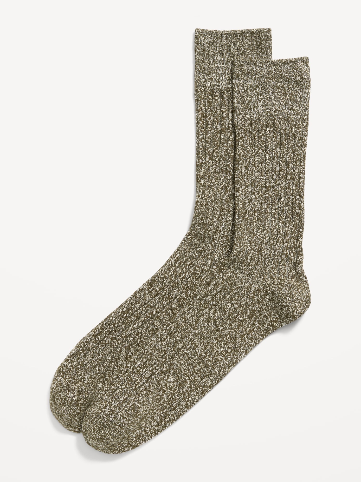 Old Navy Rib-Knit Crew Socks for Men brown. 1