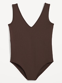 View large product image 4 of 6. Seamless V-Neck Tank Bodysuit