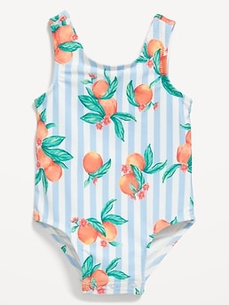 Printed Back Tie Cutout One Piece Swimsuit for Baby Old Navy