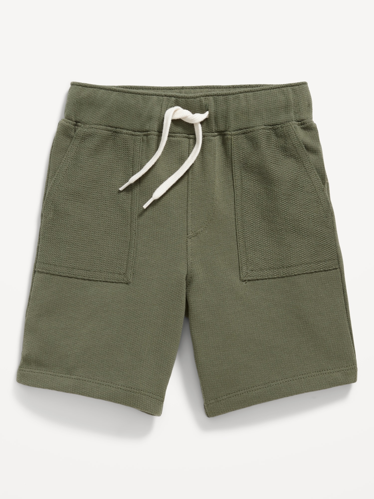 Old Navy French-Terry Drawstring Utility Shorts for Toddler Boys green. 1