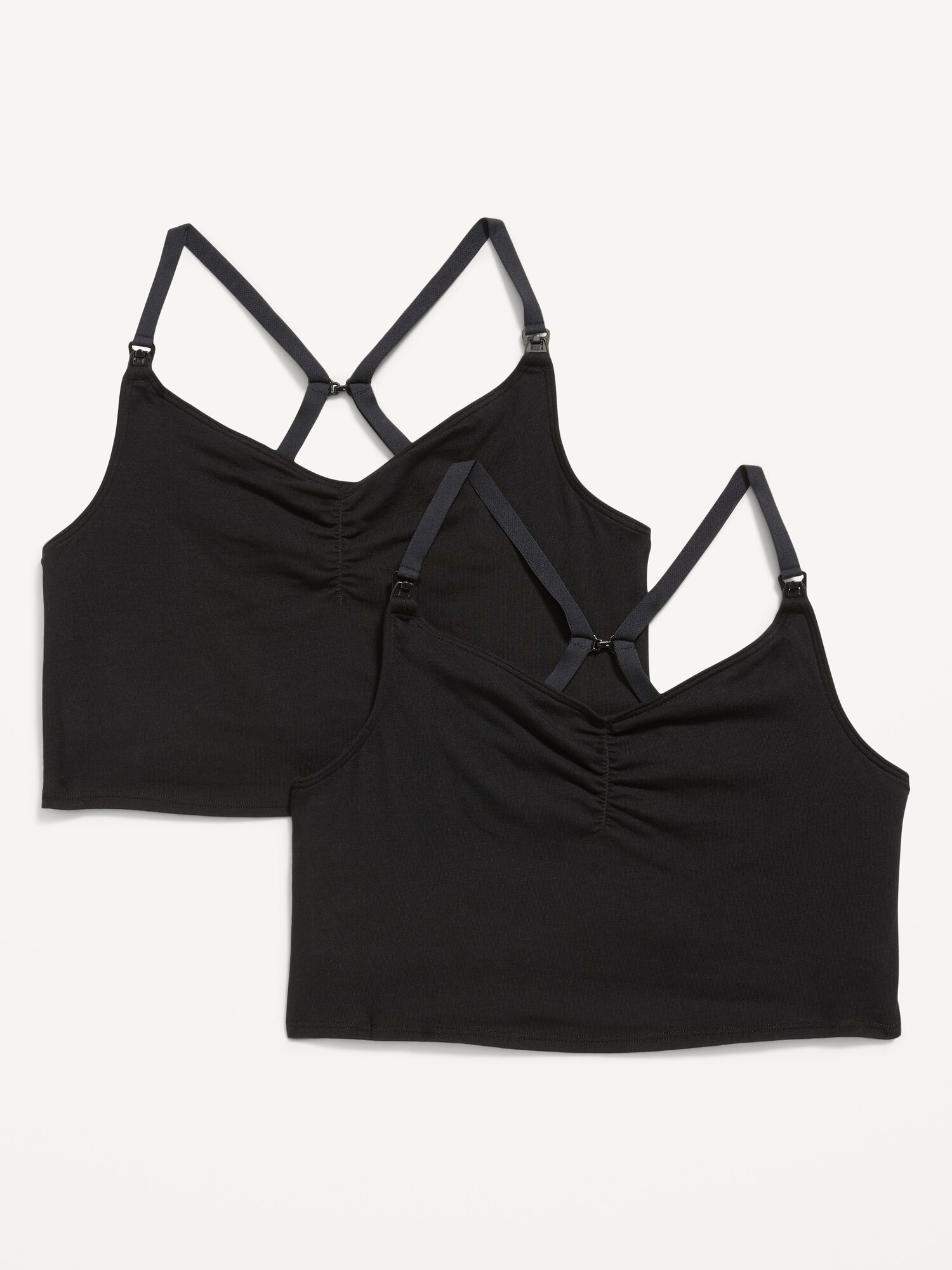 Топ для кормления Old Navy Maternity Brami, набор из 2 шт, цвет: Чёрный
