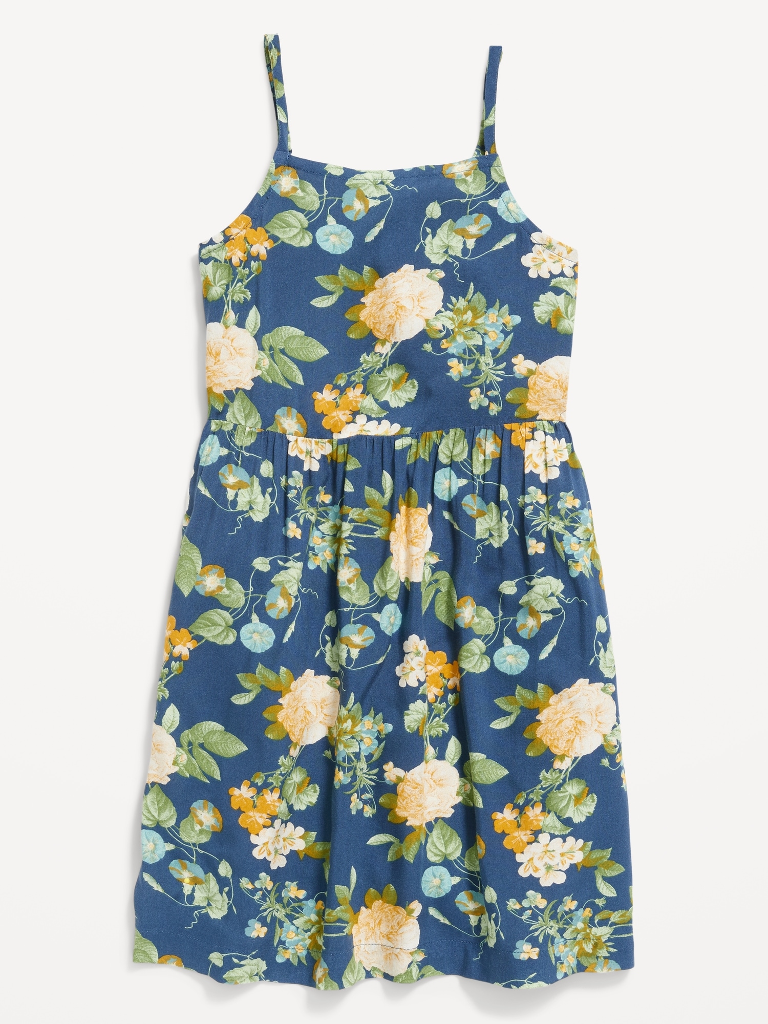 Old Navy Printed Fit & Flare Cami Dress for Girls blue. 1