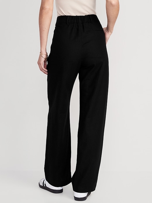 Image number 2 showing, Extra High-Waisted Taylor Wide-Leg Trouser Pants