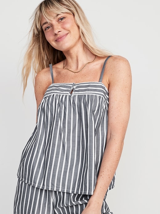 Old Navy Striped Smocked Pajama Cami Swing Top for Women. 4