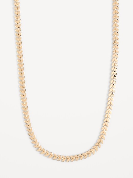Real GoldPlated LeafChain Necklace for Women Old Navy