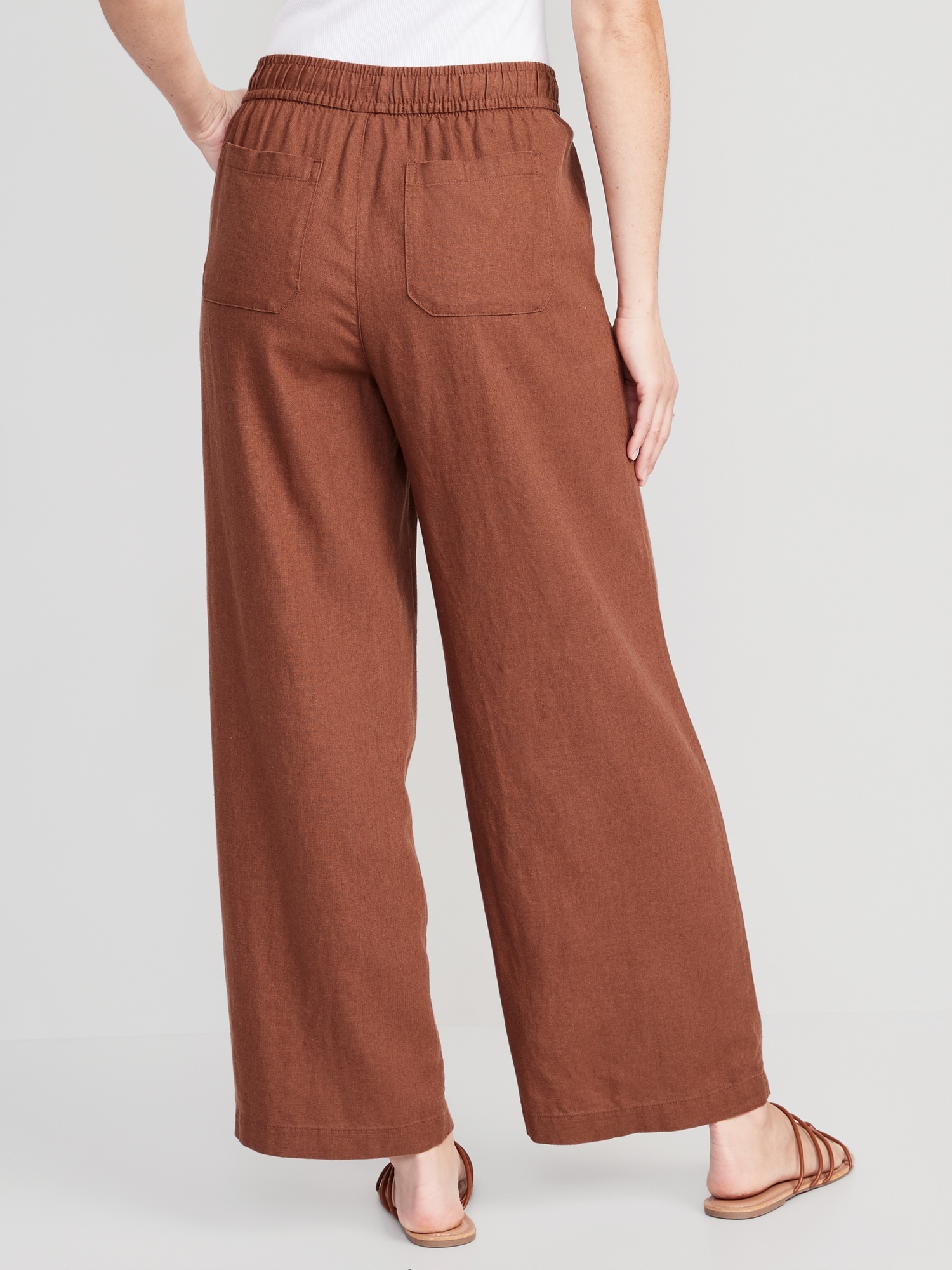 Old Navy High-Waisted Canvas Wide-Leg Workwear Pants for Women - ShopStyle