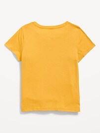 View large product image 3 of 3. Short-Sleeve Graphic Front Tie-Knot T-Shirt for Girls