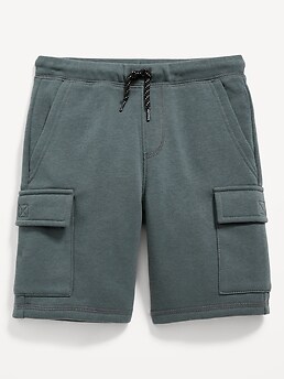 Old Navy - Flat-Front Fleece Jogger Shorts for Boys (At Knee) green