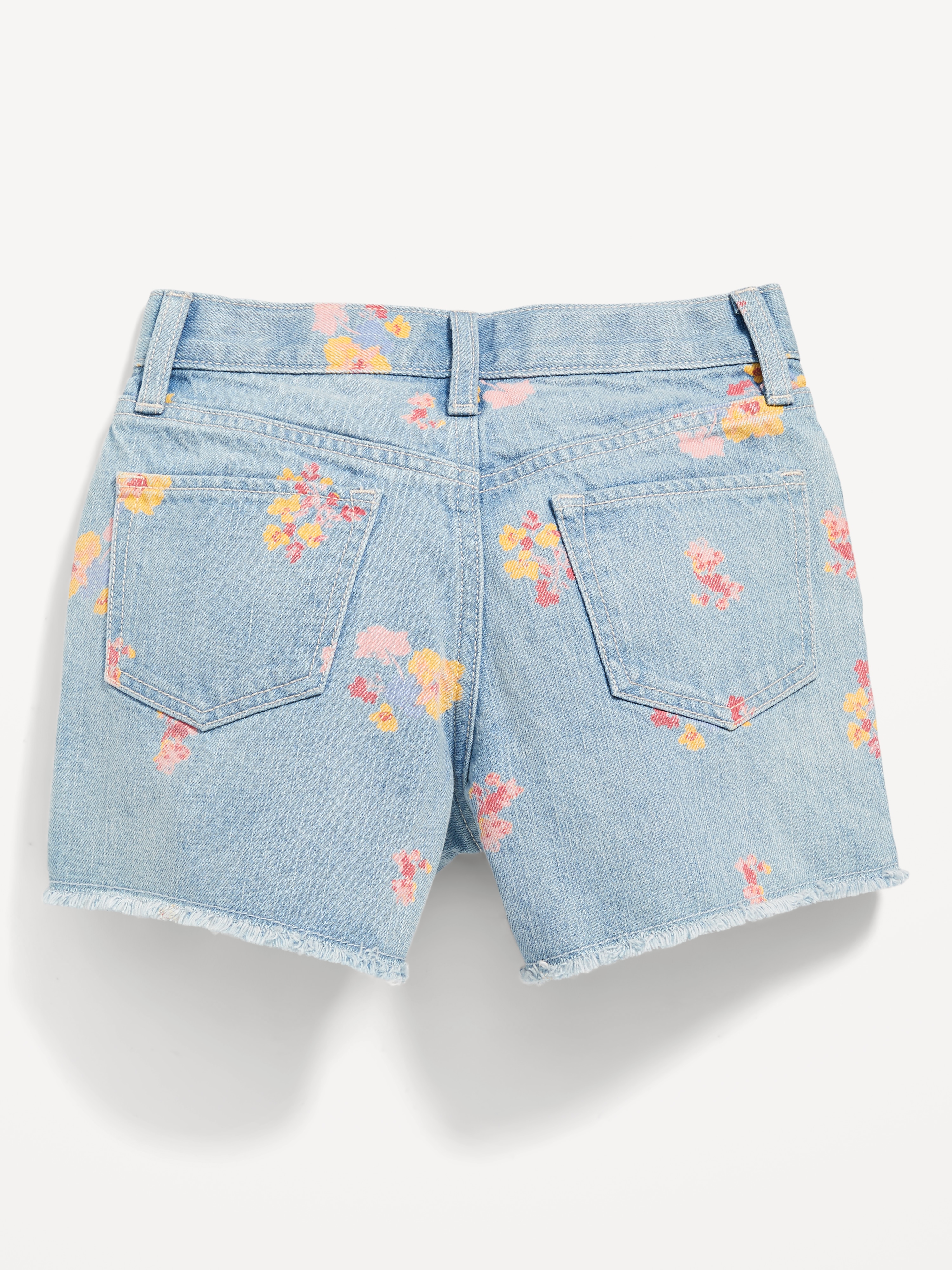 Snoly Women's Summer Embroidery Floral Denim Capri Pants - Elastic Waist, Blue, Small - View #3