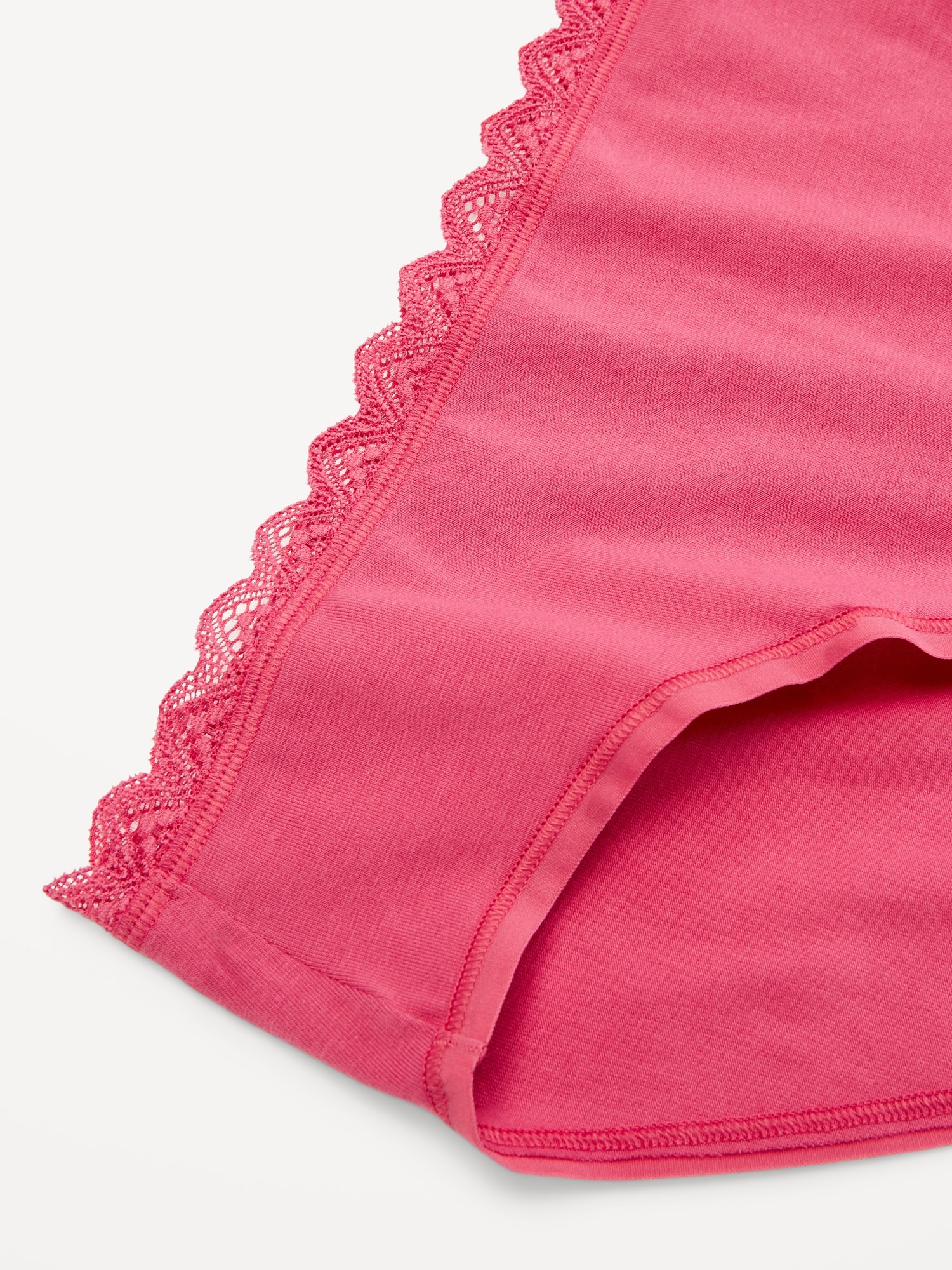 High-Waisted Lace-Trimmed Bikini Underwear for Women