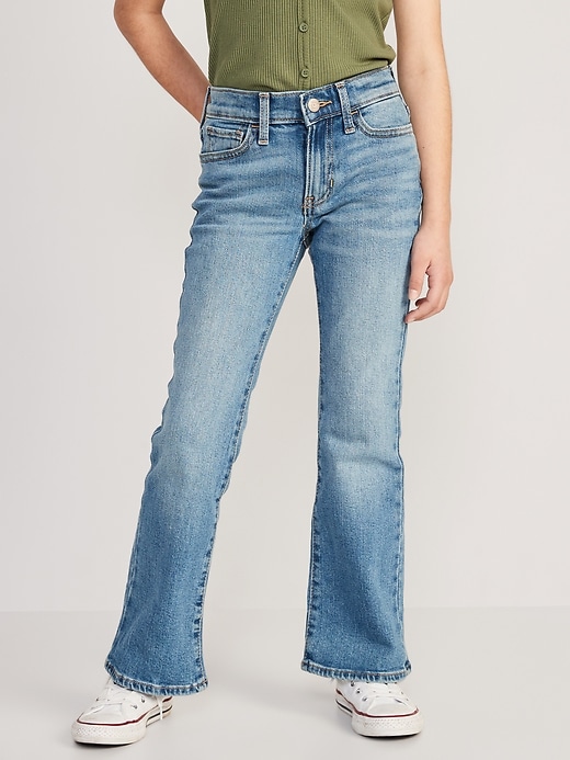 View large product image 1 of 4. High-Waisted Built-In Tough Flare Jeans for Girls