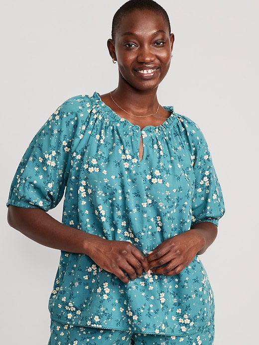 Puff-Sleeve Floral Swing Blouse for Women | Old Navy