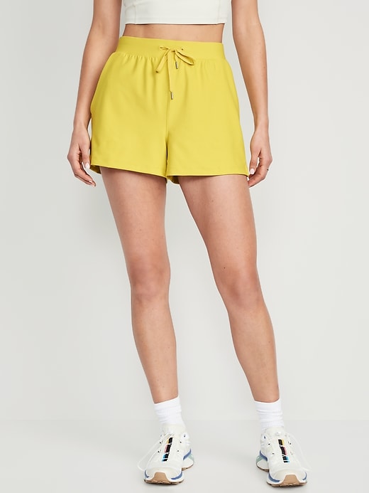 Image number 1 showing, High-Waisted PowerSoft Shorts -- 3-inch inseam