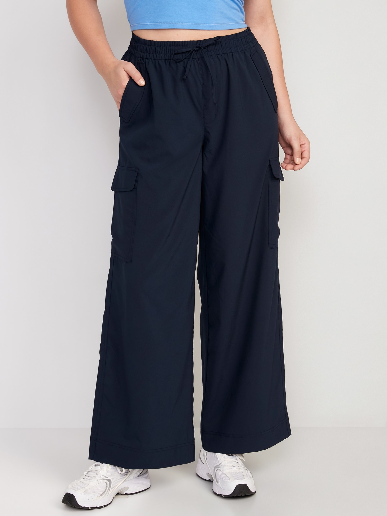 Curves Black Formal Wide Leg Cargo Trousers | New Look