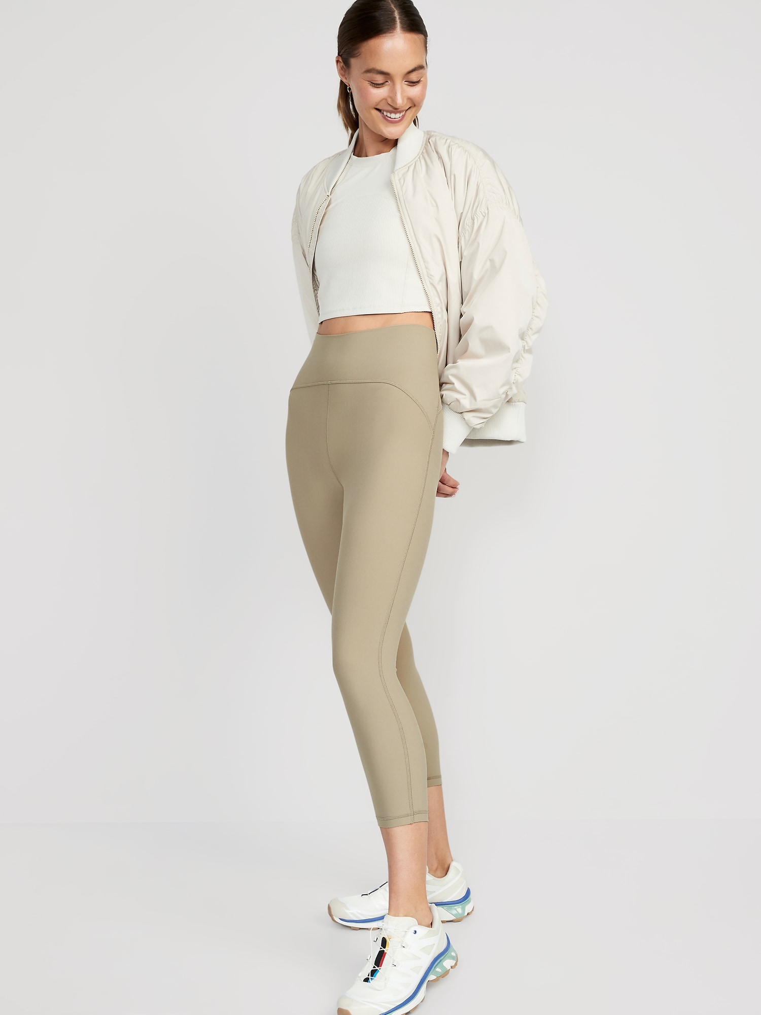 Mija – Set of 3: 2 pairs of maternity 3/4 cropped leggings + waist extender  7202 (8, Black + Beige) : Amazon.co.uk: Fashion