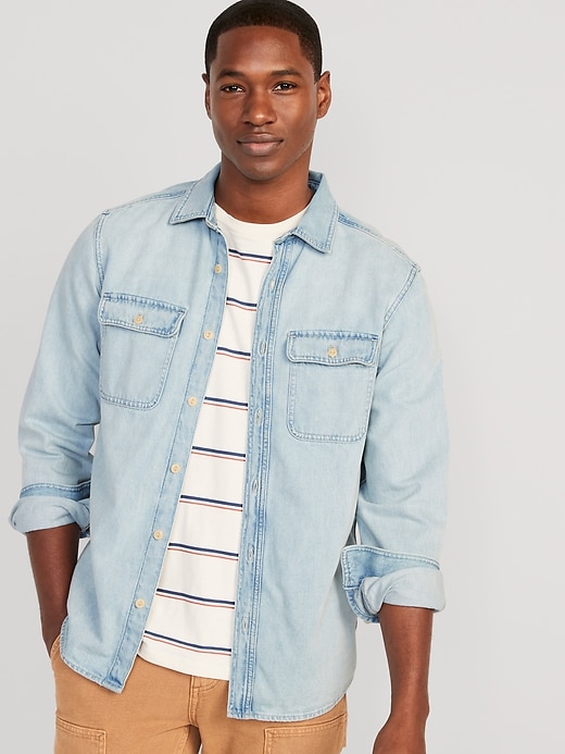 Image number 1 showing, Classic Fit Jean Workwear Shirt