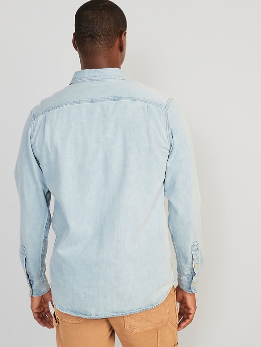 Image number 2 showing, Regular-Fit Non-Stretch Jean Workwear Shirt