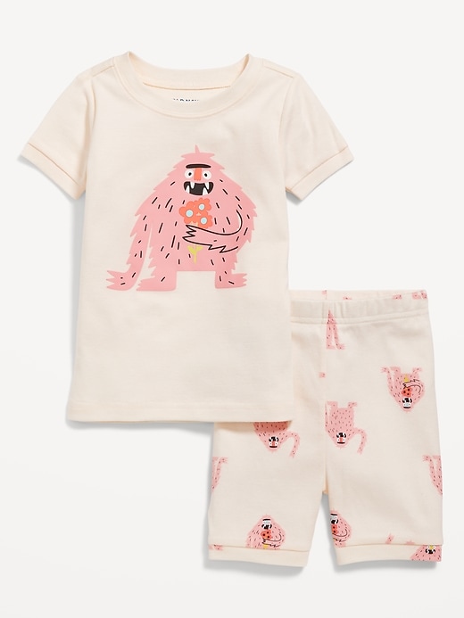 View large product image 1 of 1. Unisex Snug-Fit Printed Pajama Set for Toddler & Baby