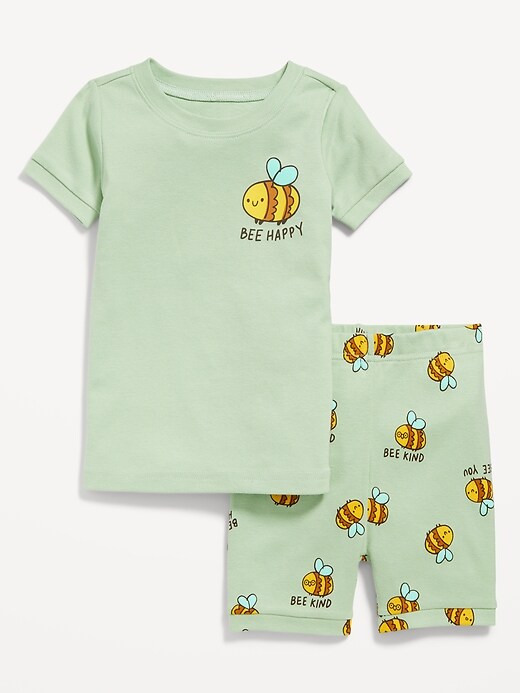 View large product image 1 of 1. Unisex Snug-Fit Printed Pajama Set for Toddler & Baby