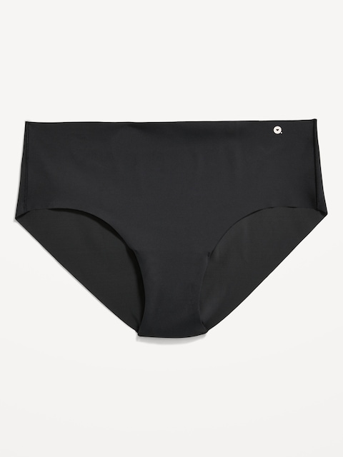 Low-Rise No-Show Hipster Underwear - Black Jack