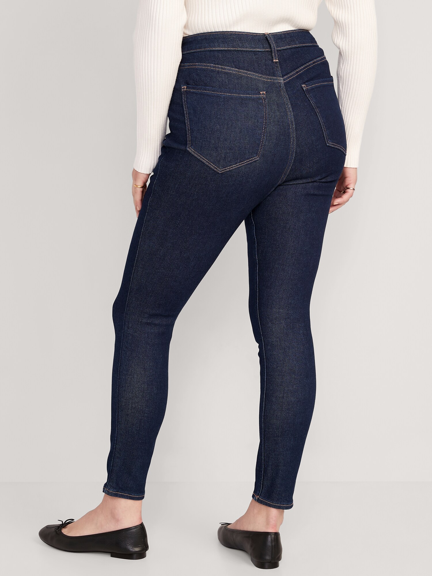 Extra High Waisted Rockstar Stretch Super Skinny Jeans For Women