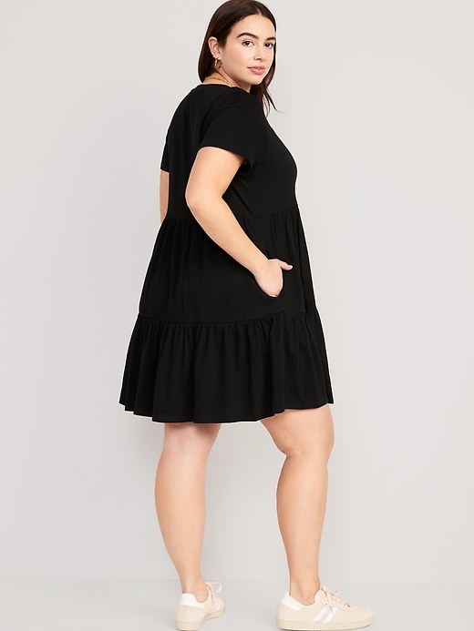 Image number 6 showing, Tiered Mini Swing T-Shirt Dress