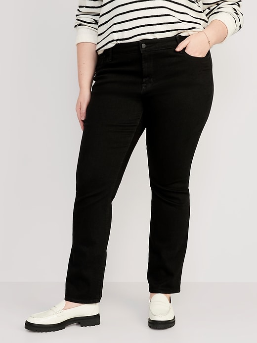 Image number 7 showing, Mid-Rise Kicker Boot-Cut Black Jeans